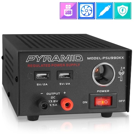 Pyramid Power Supply 2 Usb Cig.Plug PSU990KX